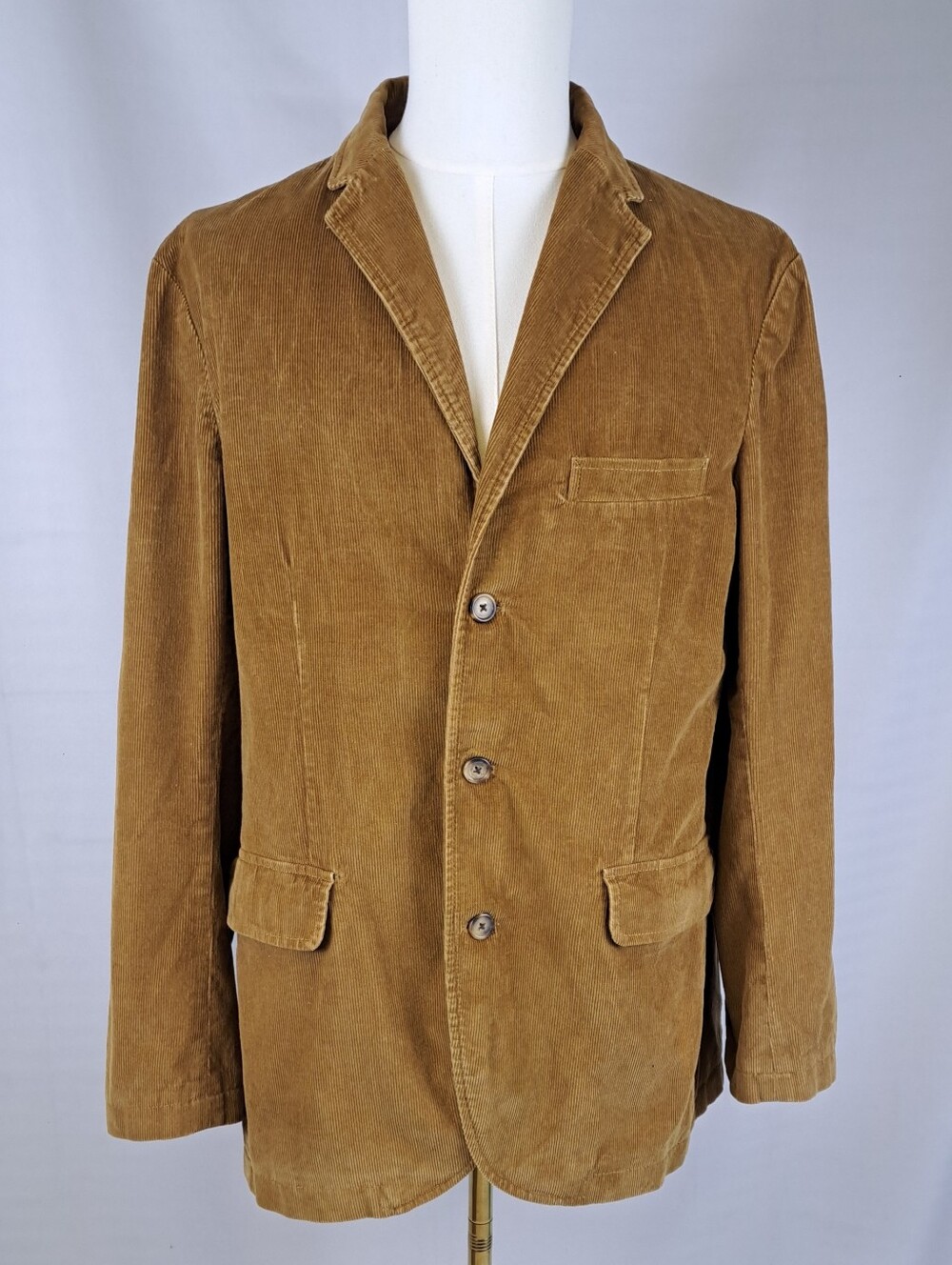 J. Crew Vintage Cord Camel Brown Fine Wale Corduroy Blazer Sport Coat Y2K Mens L